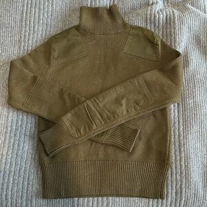 Zara Olive Green Color Turtleneck Sweater Size S